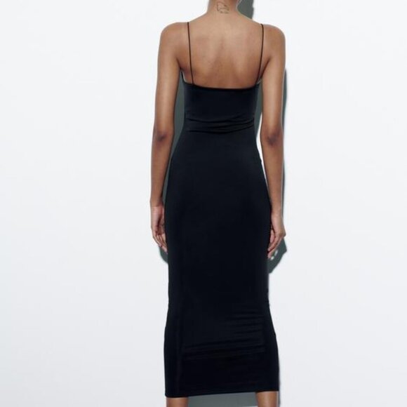 *NWT* ZARA LONG FITTED ELASTIC DRESS - Picture 4 of 7